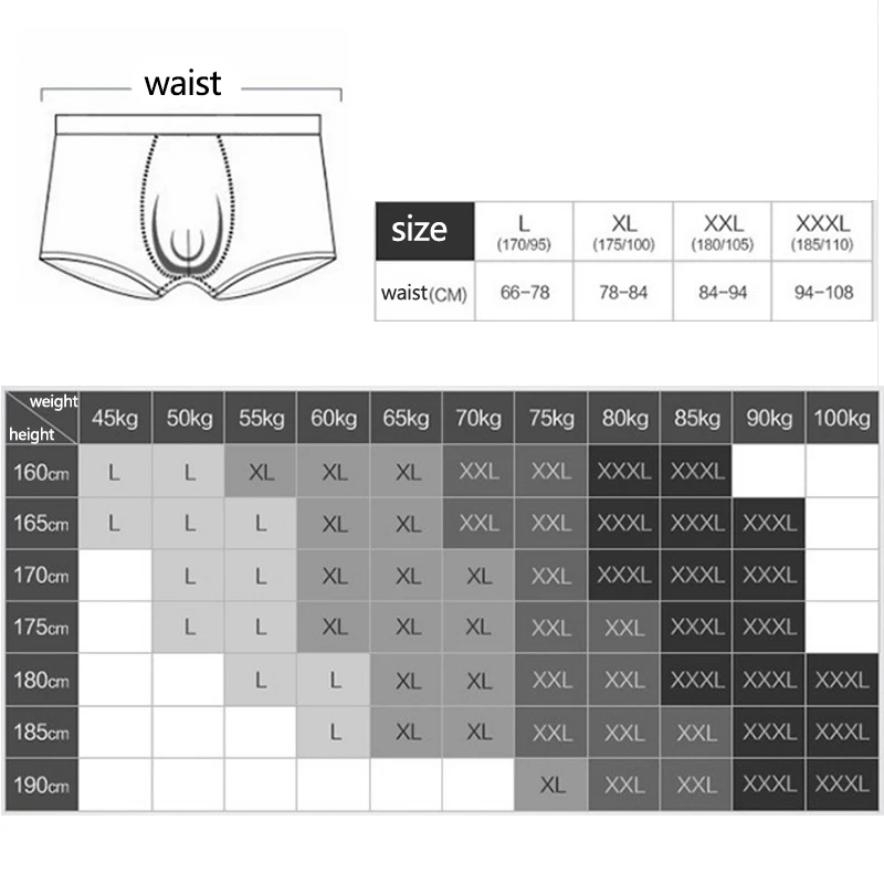 Goodeal 4pcs Boxer Mens Underwear Cotton Underpants Pure High Quality Male Solid Color Shorts Comfortable Breathable Panties