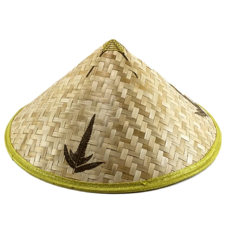 

2023 New Chinese Style Straw Bamboo Hat for SouvenirStore Lightweight and Breathable Farmer Fishing Hat Sunshade- Rainproof