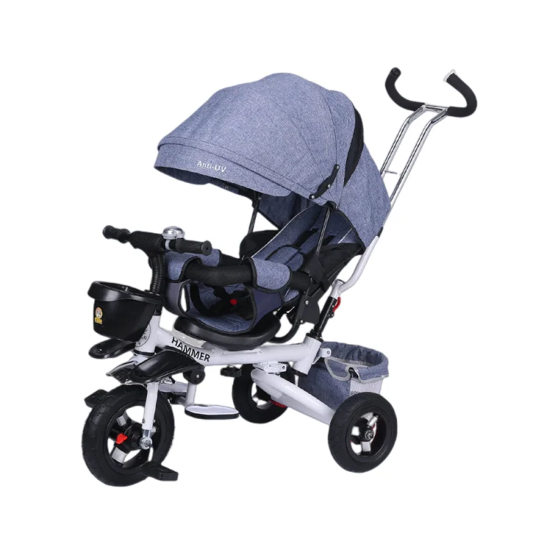 3in1stroller trike folding children's tricycle baby stroller can sit and lie down 1-3-6 years old male and female bicycles