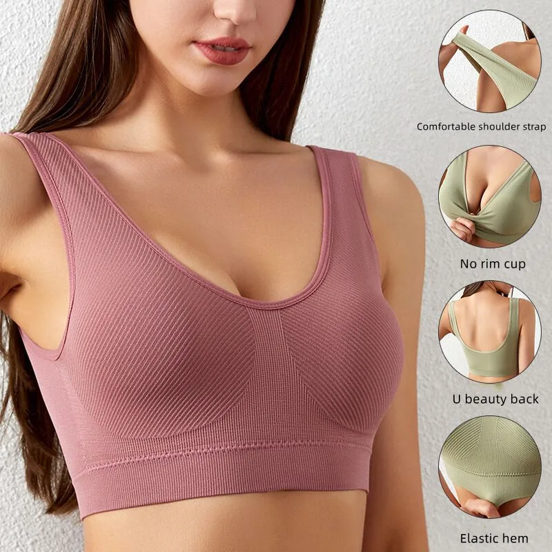 

Women's Seamless Sports Bra Sexy Push-up Bra Boneless Top Wireless Top Tube Top
