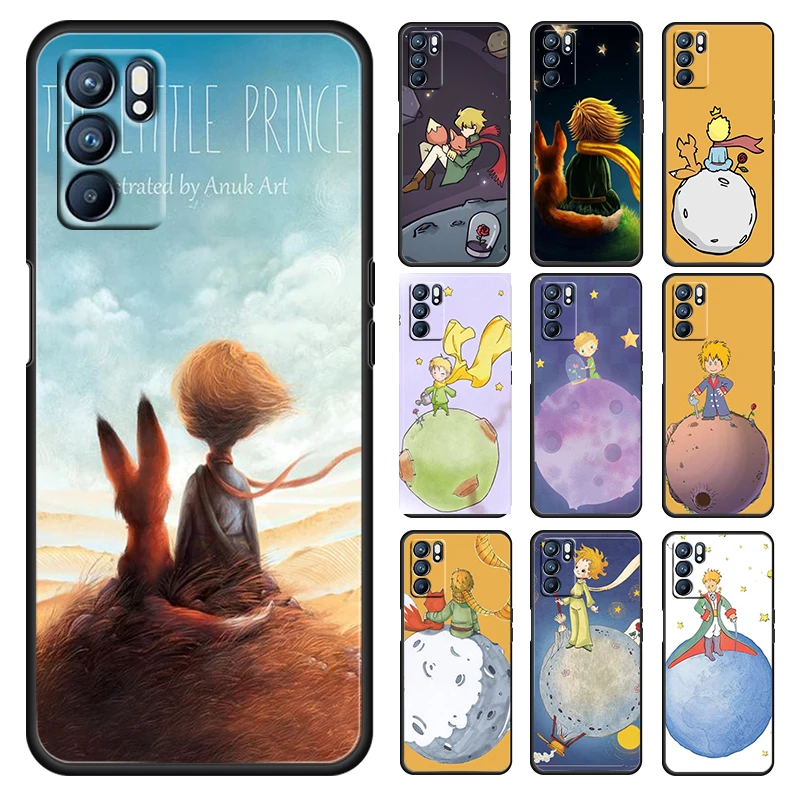 

Anime The Little Prince Capa For OPPO Reno 7 6 5 4 3 2 5Z 5F 5K ACE 10 X 4G 5G Pro Plus Soft Black Phone Case Silicone Cover