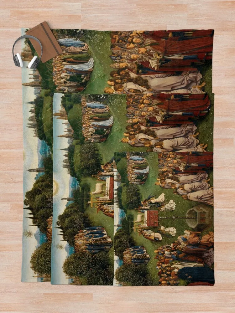 Декоративное одеяло Jan van Eyck's Adoration of the Lamb туристические декоративные одеяла и