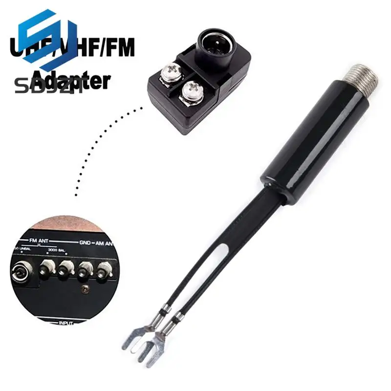 

2 шт. кабель UHF/VHF/FM/TV F 75-300 Ом балуновая антенна подходящий трансформатор адаптер