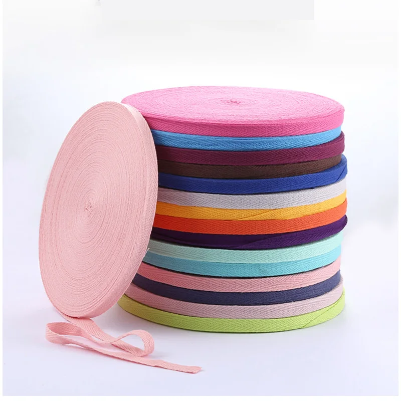 

50yards 20mm Colorful Cotton Thick Webbing Polyester Canvas Webbings Ribbon for Backpack Strap Belt Tape DIY Garment Woven Band