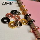 Гальваническое покрытие зажимное кольцо 30PCS23MM пластиковые гриб отверстие в форме сердца, хорошие украшения АКСЕССУАРЫ Кнопки для связывания записная книжка С ПЕРЕПЛЕТОМ с пуговица в форме листа