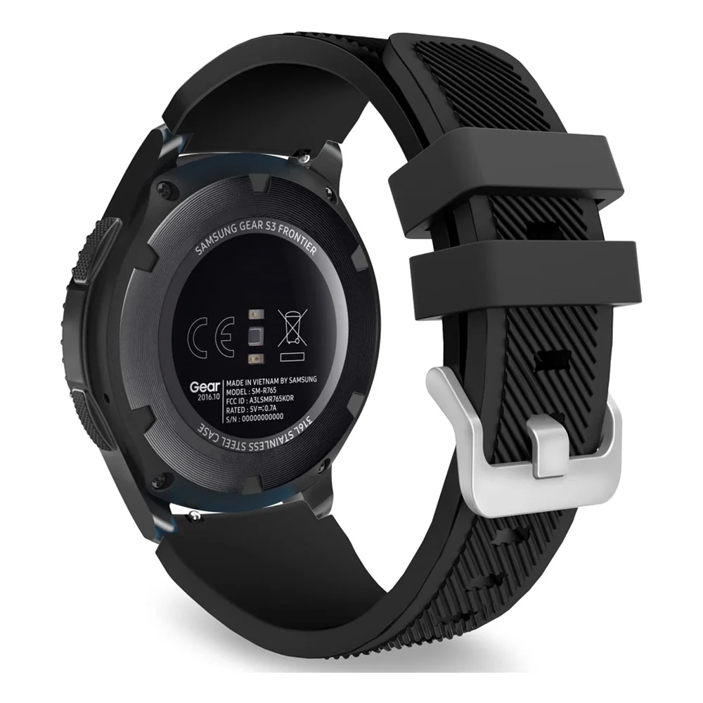 Фото Ремешок силиконовый для Samsung Galaxy Watch 4 44 мм 40 мм 5 pro active 2 Gear s3, браслет для Huawei watch GT/2/3, 20 мм 22 мм №2