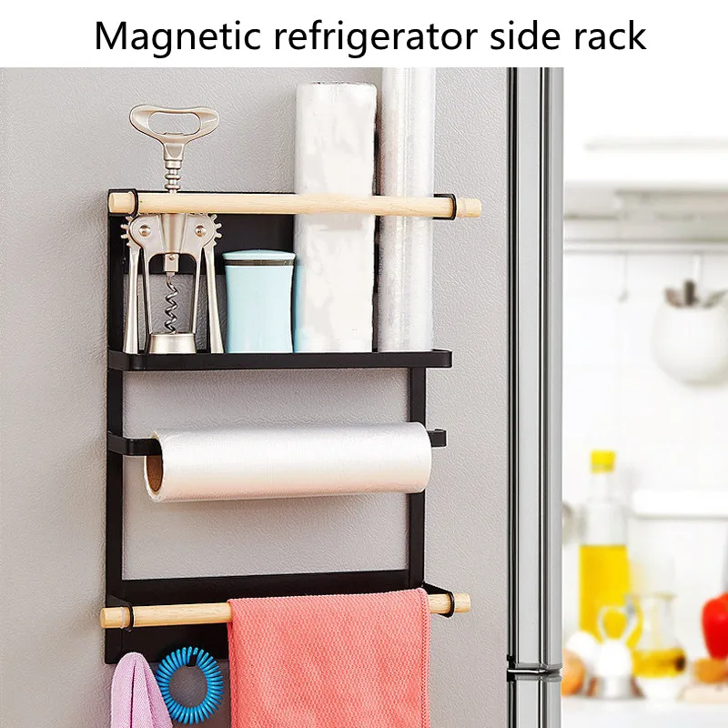 

Refrigerator Rack Side Shelf Sidewall Holder Multi-functional Rack Refrigerator Fridge Side Shelf Storage Shelf Sidewall Holder