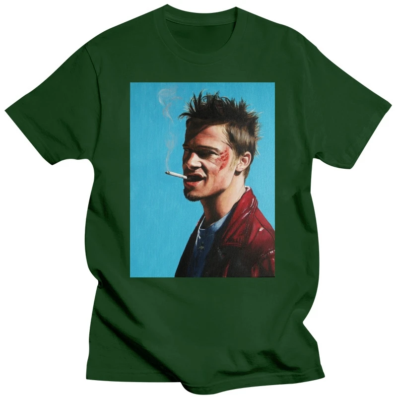 Uptown Classics Fight Club Brad Pitt Cult Film Белая футболка с круглым вырезом Топы Летняя крутая