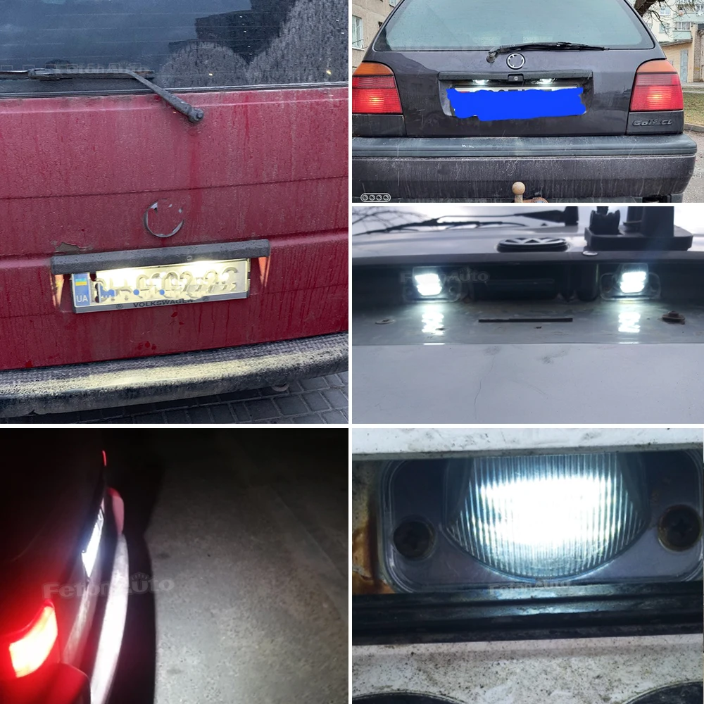 Два светодиодных фонаря номерного знака CANbus подходят для T4/Caravelle MK4/Multivan Jetta Passat B5