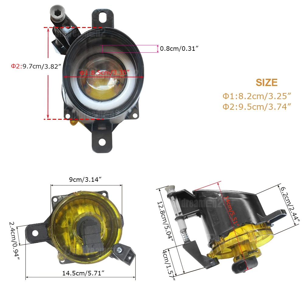 Противотуманные фары 30 Вт H10 COB + Angel Eye DRL для Saturn Astra 2008 2009 передний бампер