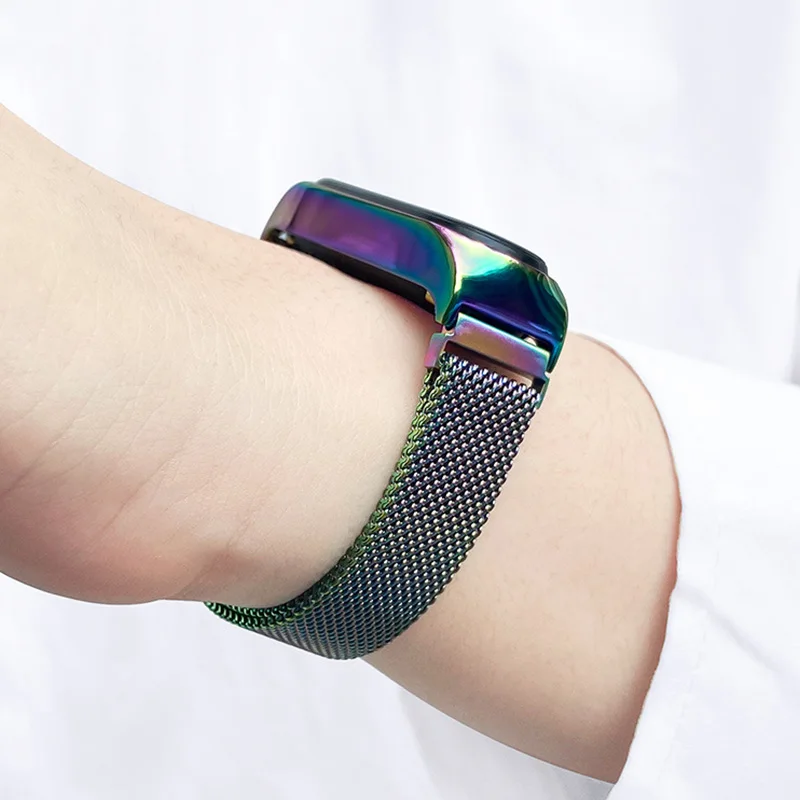Браслет Магнитный из нержавеющей стали для Xiaomi Mi Band 6 5 4 | Электроника
