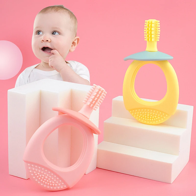 

360 Degree Baby Toothbrush U-shaped Tooth Cleaning Brush Silicone Soft Baby Teether Children's Toothbrush for Baby Oral Care