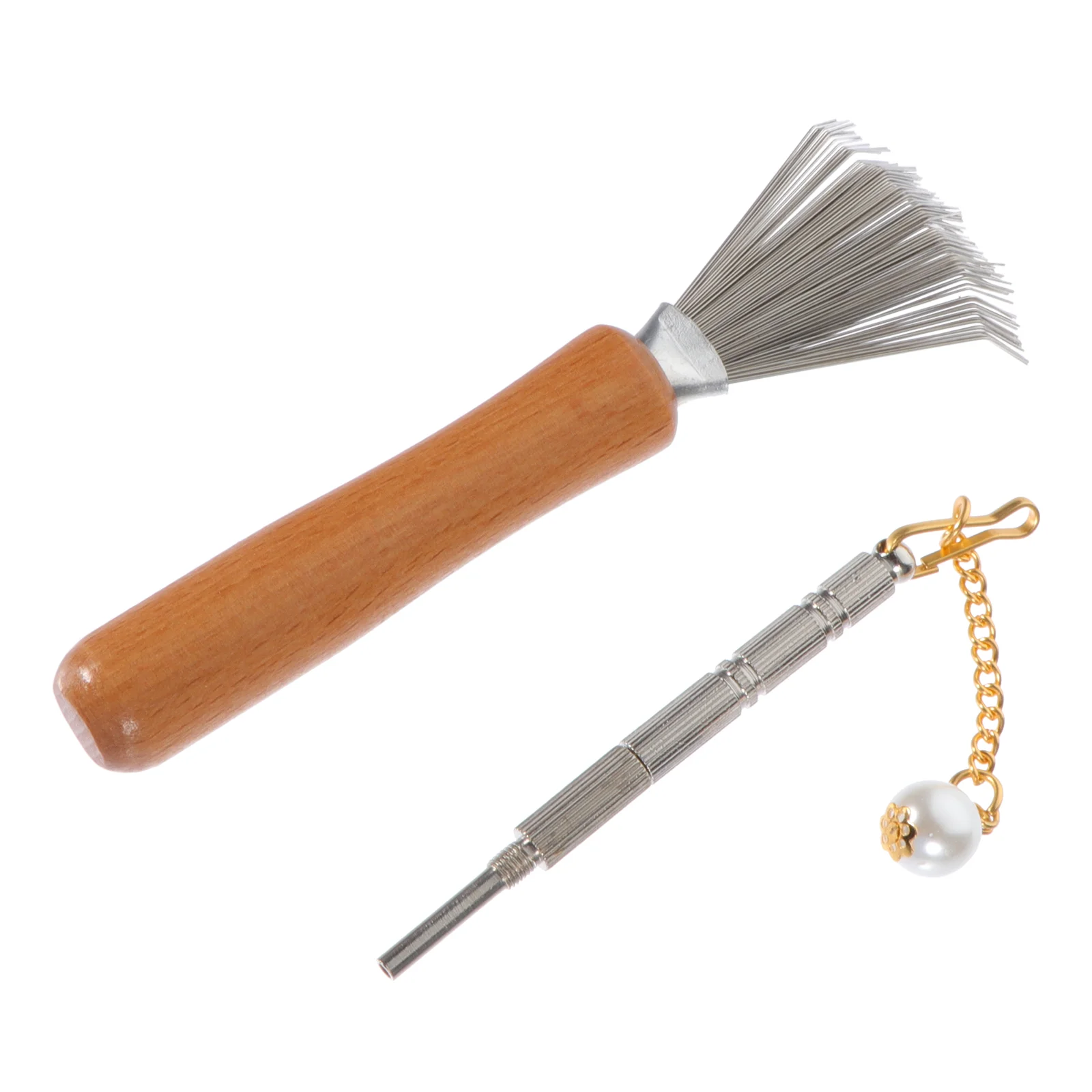 

Flower Arrangement Tool Cleaning Gadgets Metal Flower Frog Grabber Flower Frog Rake Wooden Needle Straightener