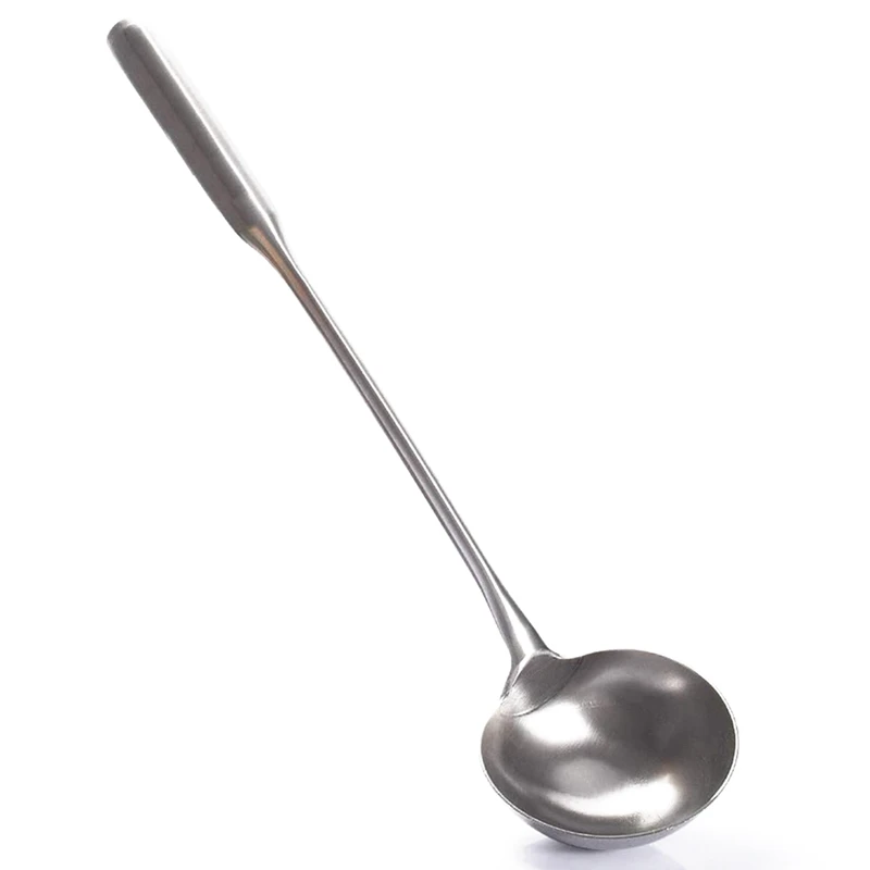 

3X Soup Ladle, Wok Spatula,The Longer Handle Shovel Spoon Rustproof, Heat Resistance, Integral Forming Durable Stainless