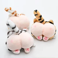 kawaii plush keychain funny corgi cat butt stuffed animals filled stitch soft toys bag decoration pendant girls toys