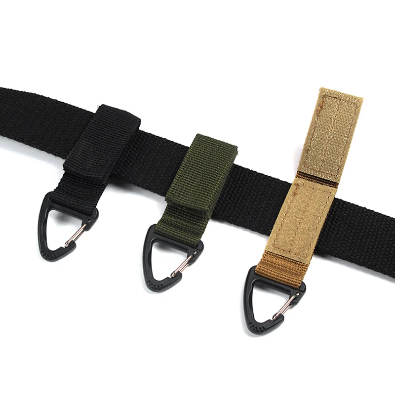 

Outdoor tactical nylon webbing backpack buckle multi-function carabiner tactical accessories keychain