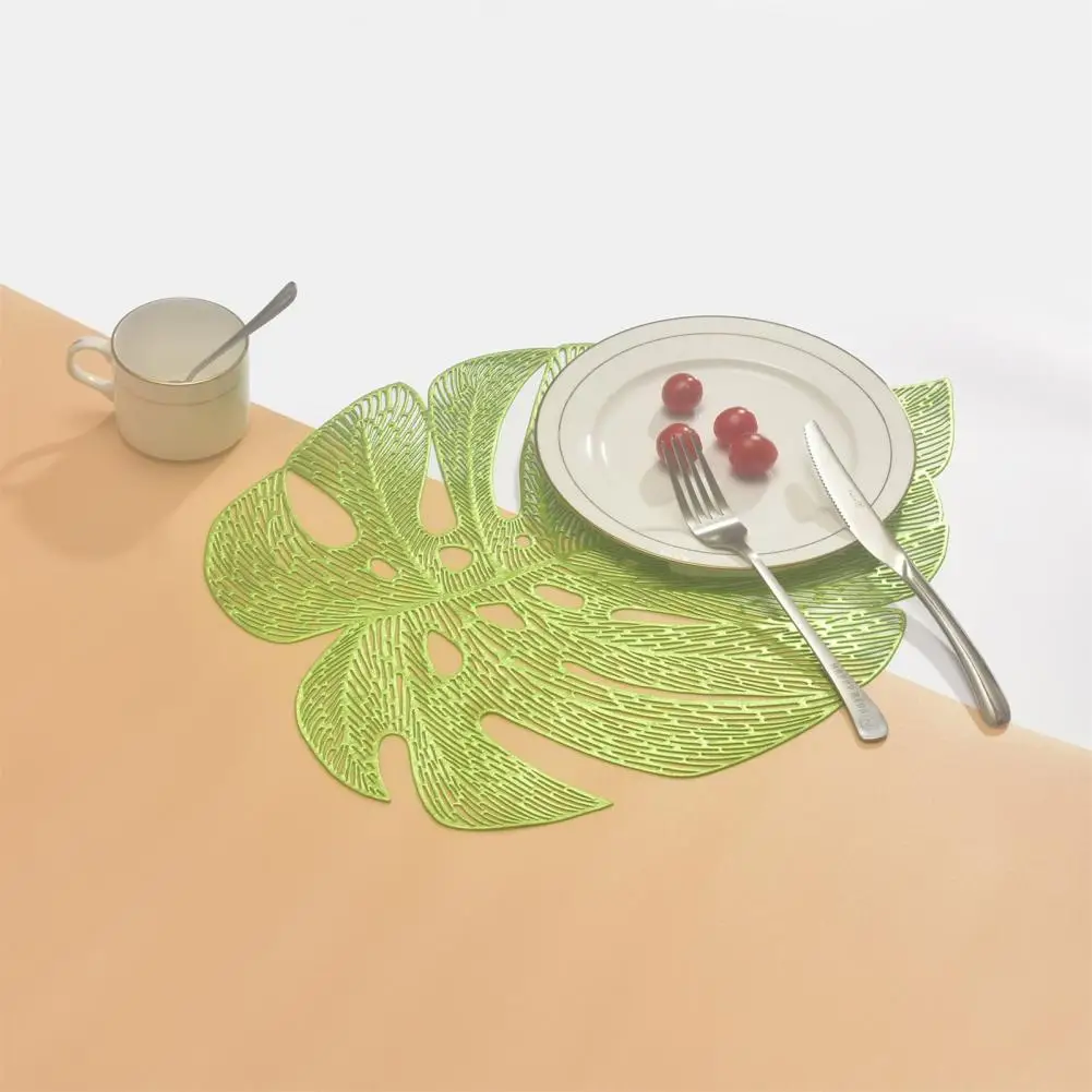 

Chic Decorative Cup Coaster Mats Artificial Leaf Cup Mat Waterproof Multi-purpose