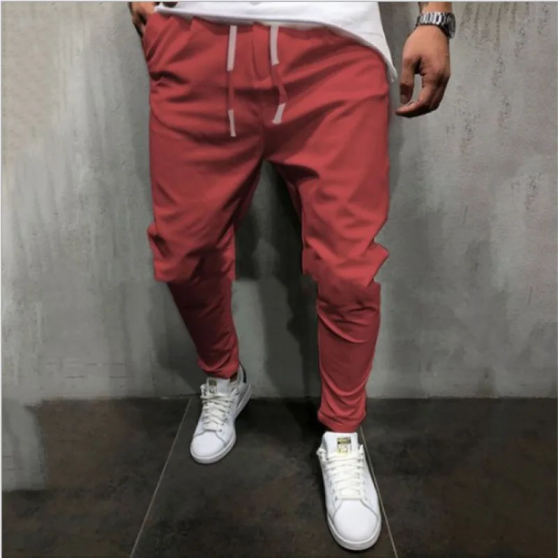 

2022New Men's Solid Color Eight-Color Cropped Pants Outdoor Loose Casual Pants Men's Trousers Sports Pants Loose Men's Pants