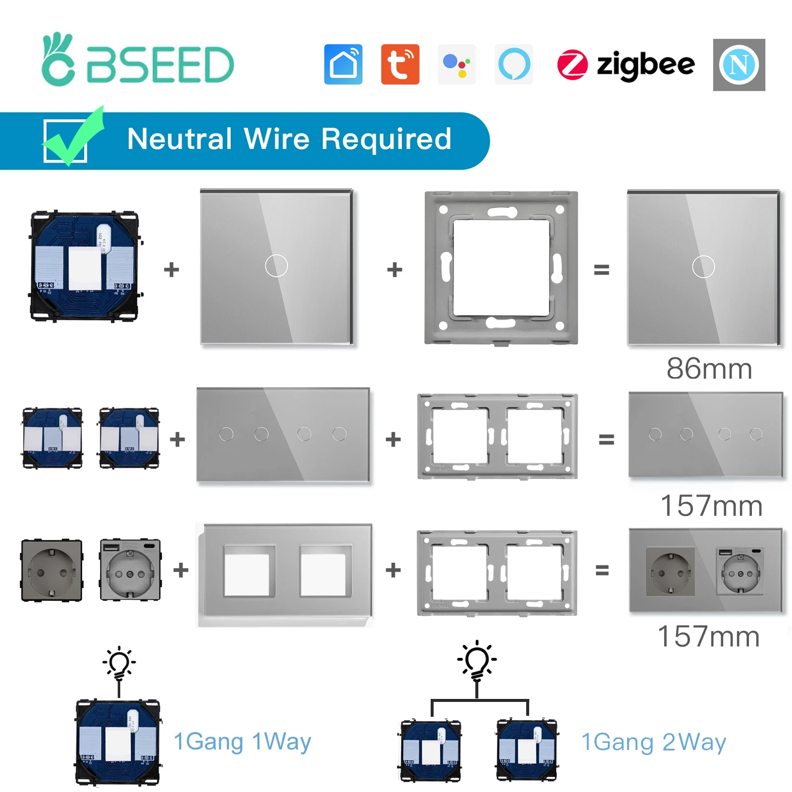 БSEED Zigbee умный выключатель-диммер для штор | AliExpress