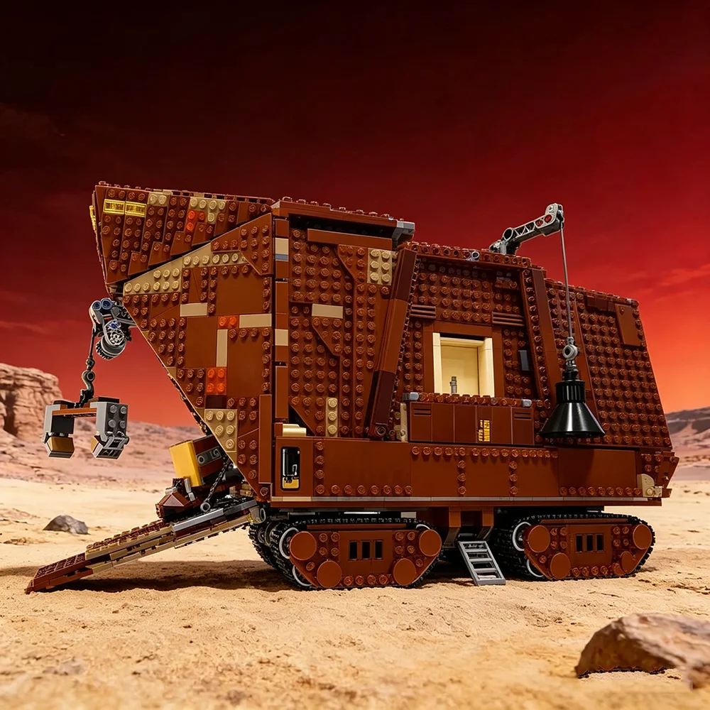 Фото Новый конструктор MOC Sandcrawler (модель 75059) из строительных блоков, обучающий набор для взрослых, рождественский подарочный набор, 3296 деталей №4