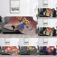 aggretsuko multifunctional warm flannel blanket bed sofa personalized super soft warm bed cover