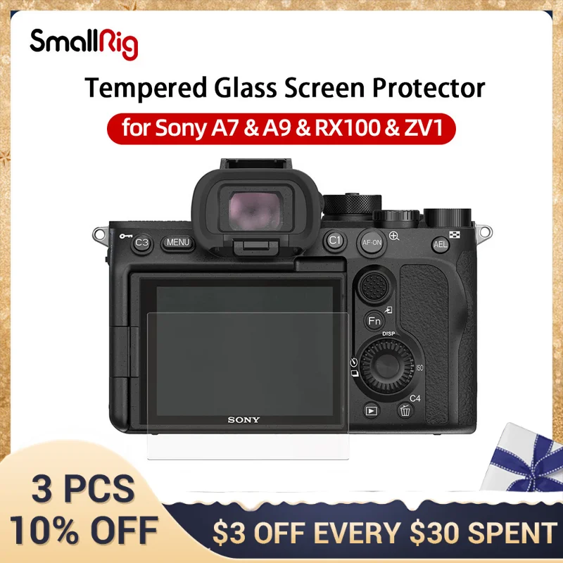 

SmallRig Tempered Glass Screen Protector for Sony A7 & A9 & RX100 & ZV1 Camera 2 pcs 3191