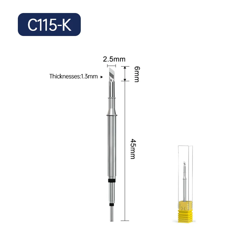 

Супертонкие паяльные жала, нагреватель C210 C115 K IS, железная головка, прочные сварочные аксессуары для паяльных станков GVM T210 T115