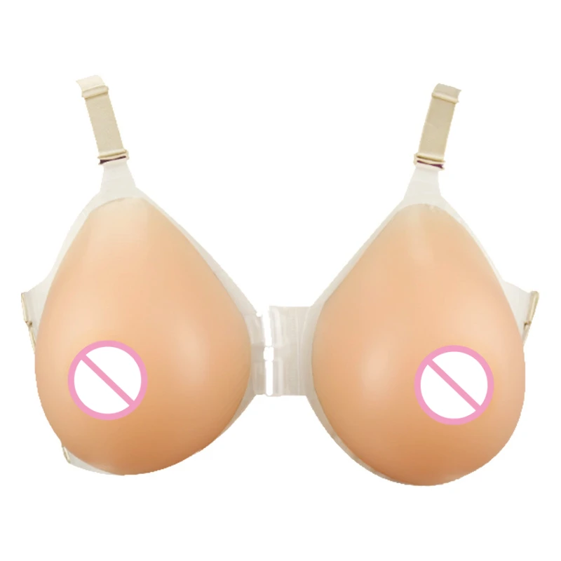 Silicone Fake Breast CD Cross-dressing One-piece Breast Fake Boobs Soft Realistic Drop-shaped Silicone Breast Implant