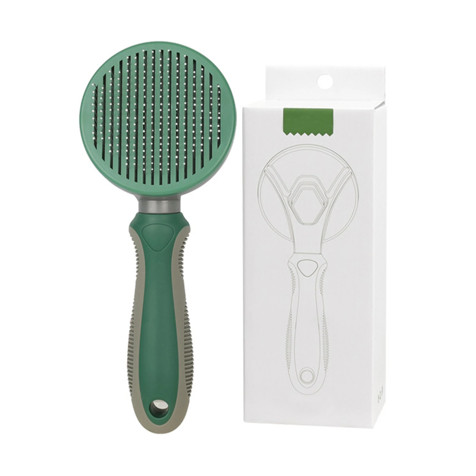 

Щетка для груминга домашних питомцев, безопасная и легкая очистка, спутанная нить, подкладочная, самоочищающаяся, для груминга кошек и собак