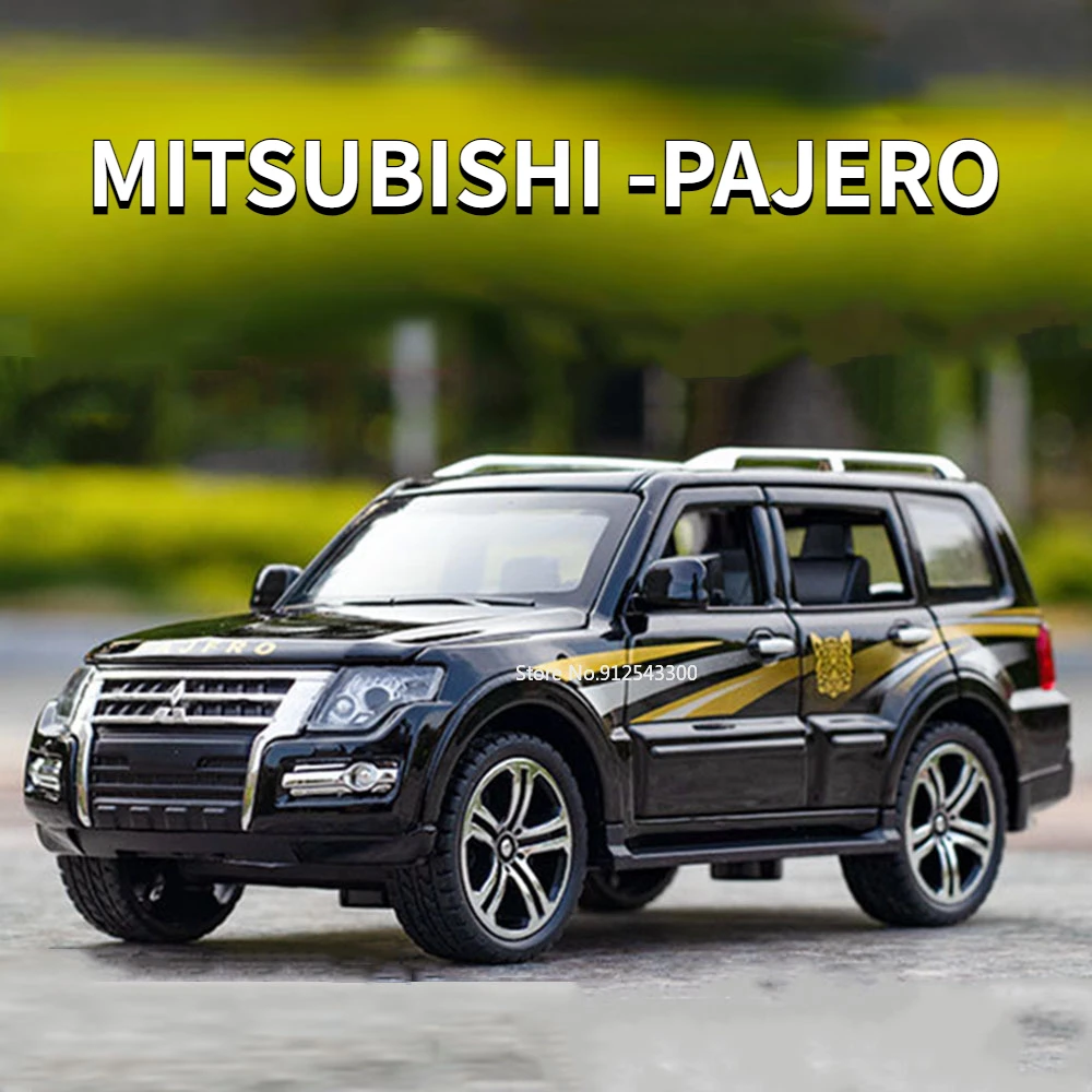 Mitsubishi Pajero Масштаб 1/32 Модель Автомобиля Металлическое Сращивание С Резиновыми