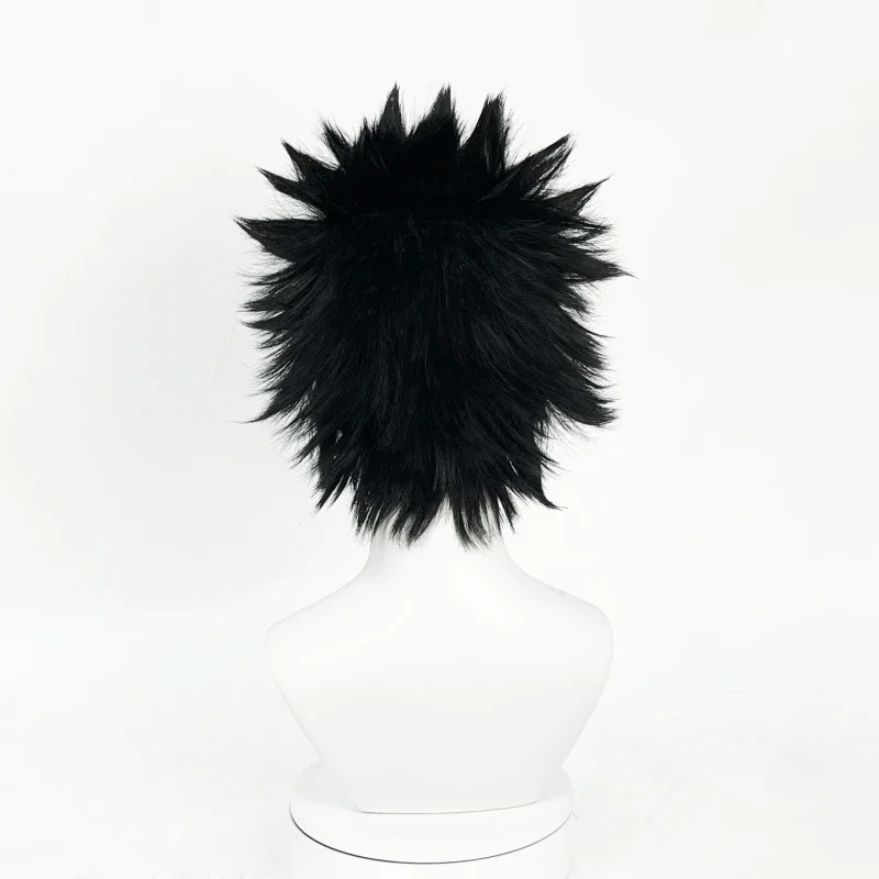 Парик для косплея Dhabi аниме короткие черные термостойкие синтетические волосы