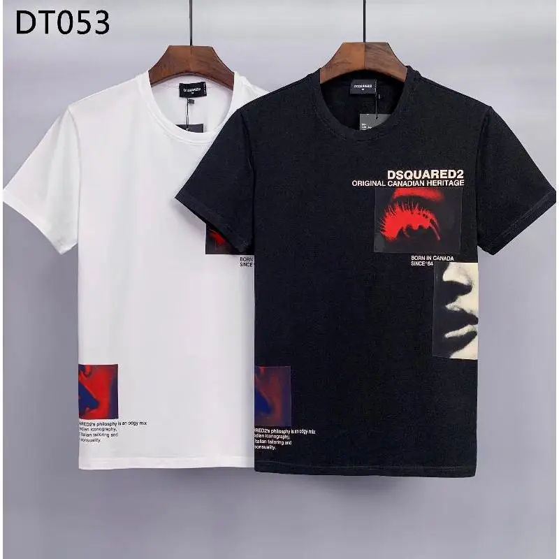 

Dsquared2 Letter Print Trend Casual Shirt Crew Neck T-Shirt Top DT053