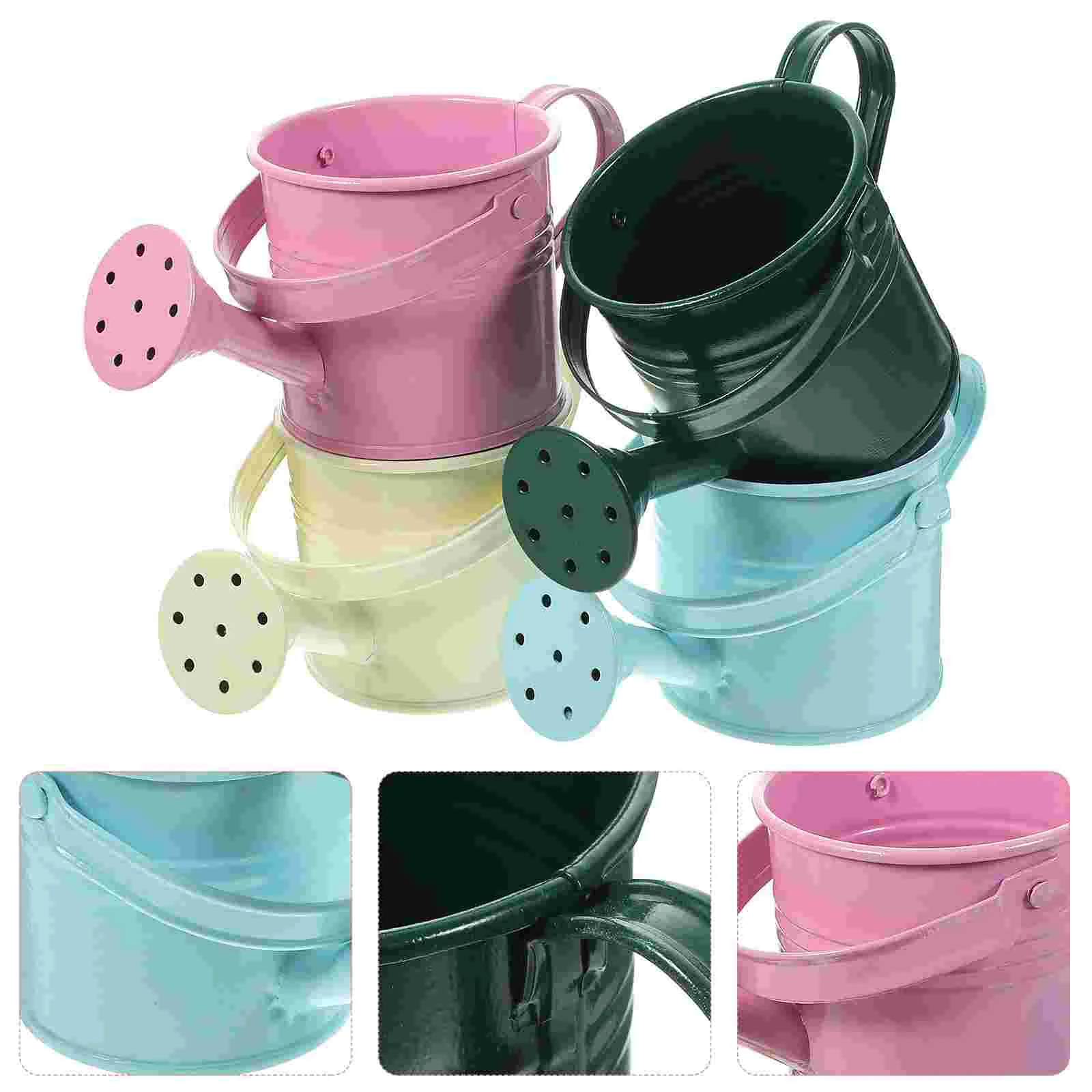 

5 Pcs Watering Can Long Mouth Sprinkler Flower Bed Portable Spray Bottle Bucket