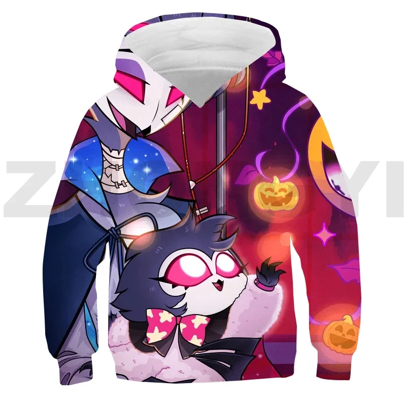 Детская толстовка с капюшоном и 3D-принтом Helluva Boss уличная одежда в японском стиле