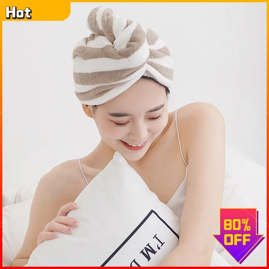 Женская шапка для сушки волос быстросохнущее полотенце головной убор банная из