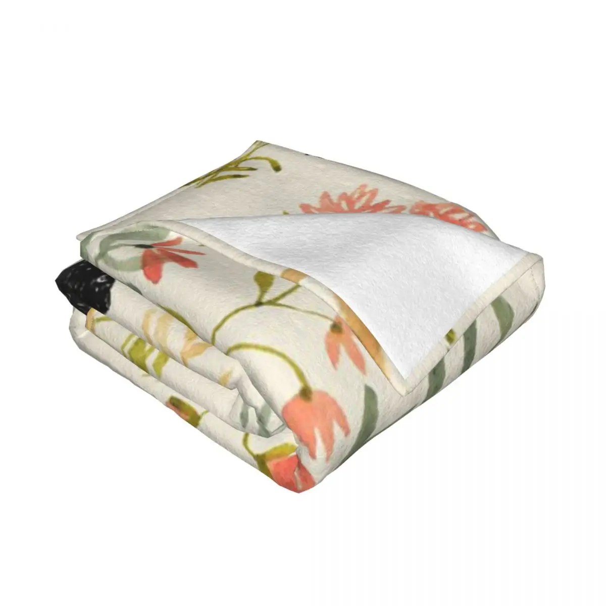 Цветочный узор с маленьким черным одеялом покрывало на кровать аниме мягкое