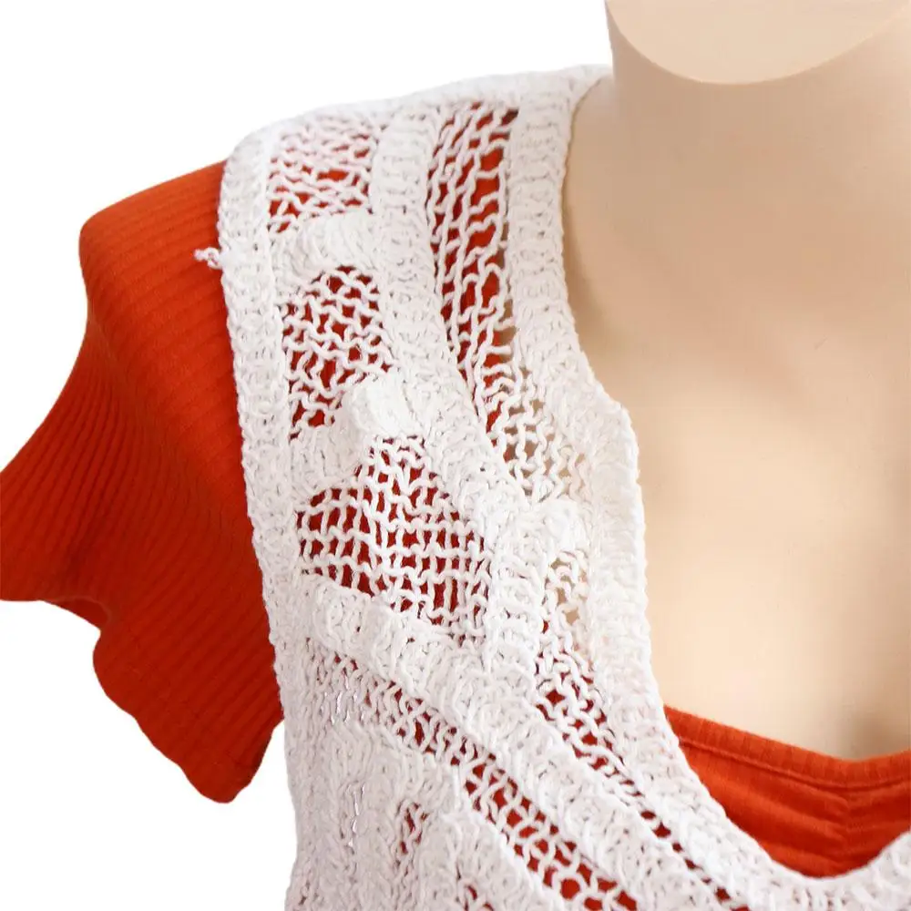 Летние майки с вышивкой пляжные Повседневные вязаные топы глубоким V-образным