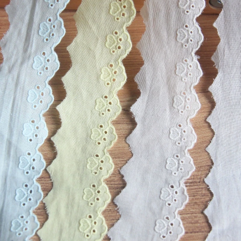 Французская кружевная ленточная Ткань 100% чистый хлопок гипюр отделка своими