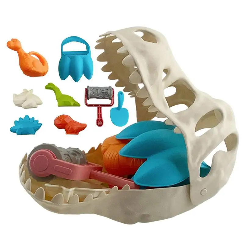 

Cute Beach Sand Play Toys 9Pcs SandBox Set Kit Water Toys Dinosaur Sand Model Shovels Rake Outdoor Toys For Children Boy Girl