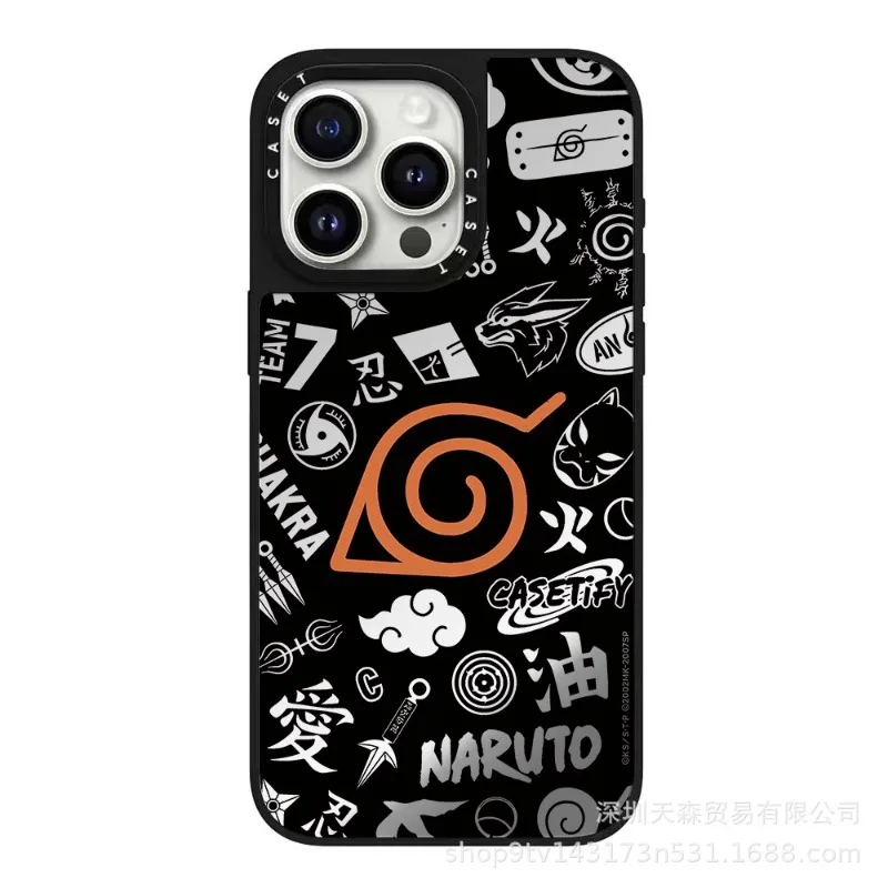 CAS Trend Co-branded One Piece Suitable for Iphone16Pro Max Naruto Mobile Phone Case Mirror Anti-fall Collection Birthday Gift