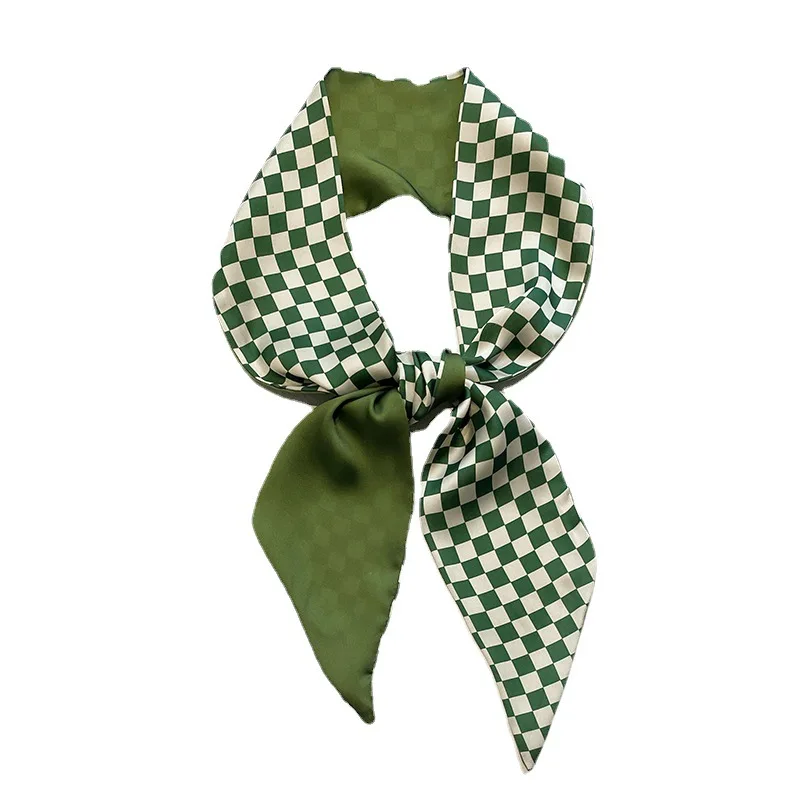 Шифоновый головной шарф повязка на голову маленькие длинные узкие шарфы зеленые