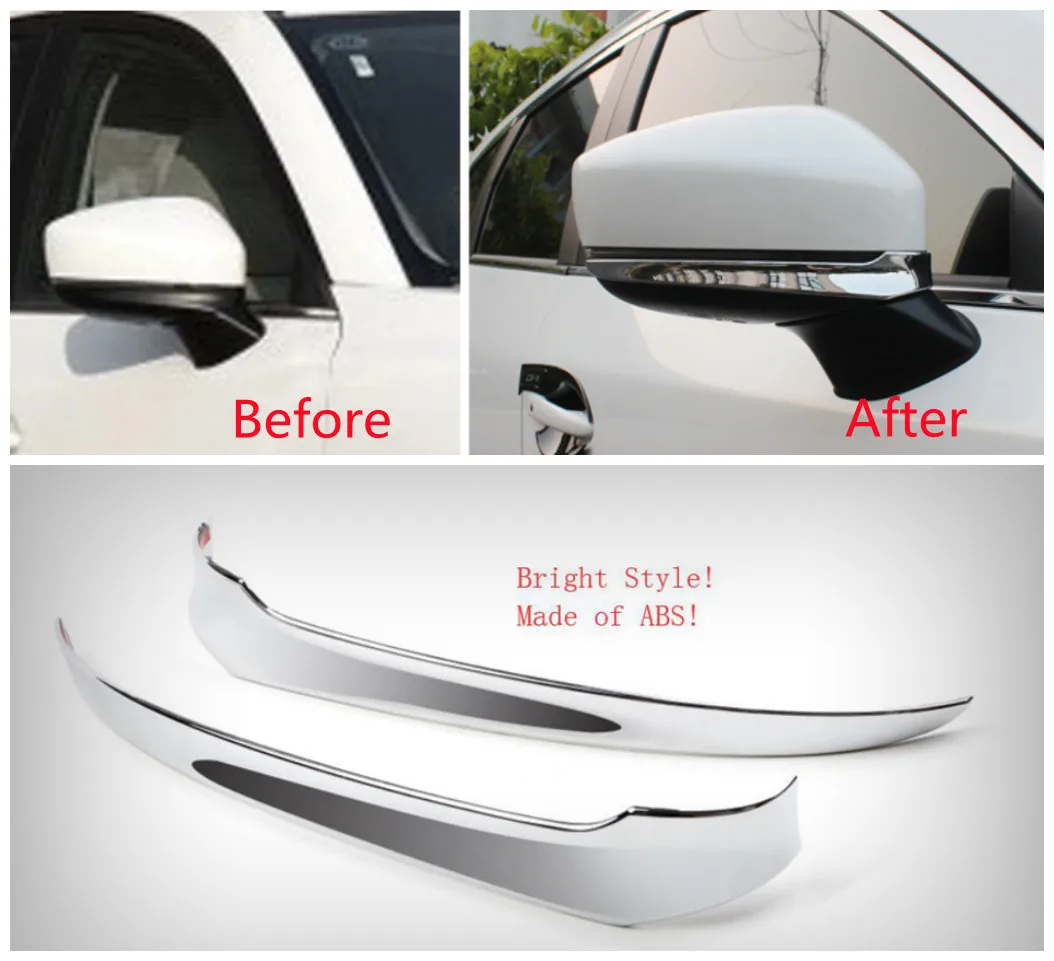 

For Mazda CX-9 CX9 2017 - 2020 Accessories ABS Chrome Outside Rearview Mirror / Rear Door Window Strip Molding Cover Trim