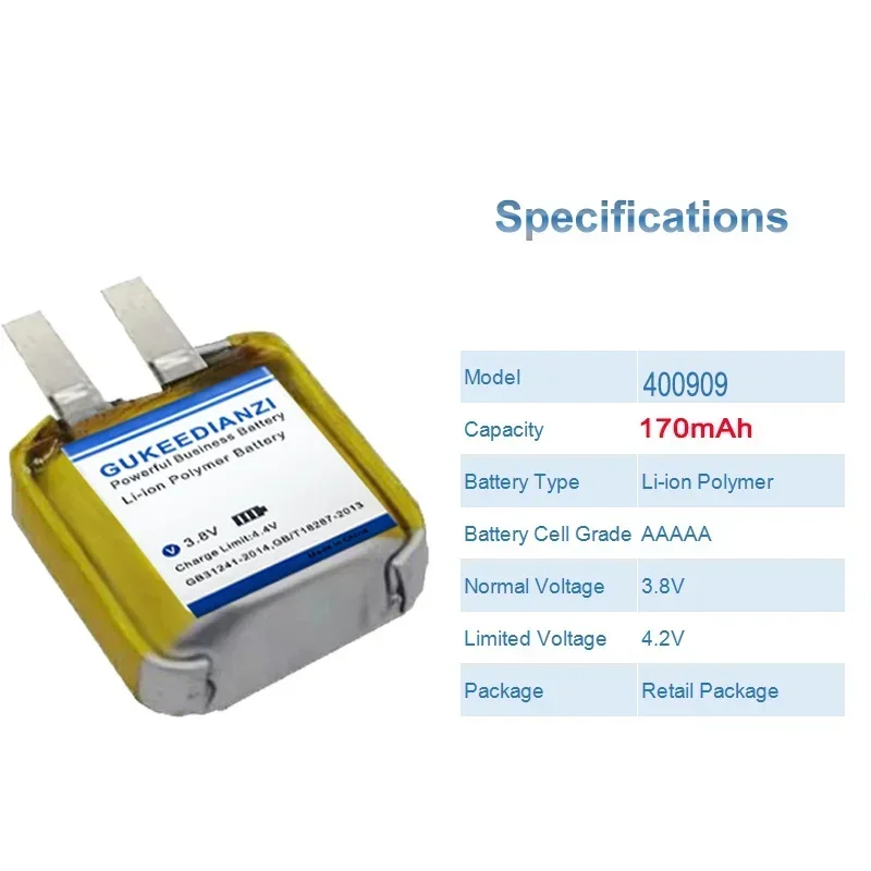Перезаряжаемый аккумулятор высокой емкости 170 мАч для беспроводной