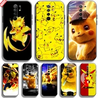 anime pokemon cute pikachu for xiaomi redmi 9 phone case for redmi 9 coque funda black silicone cover carcasa liquid silicon