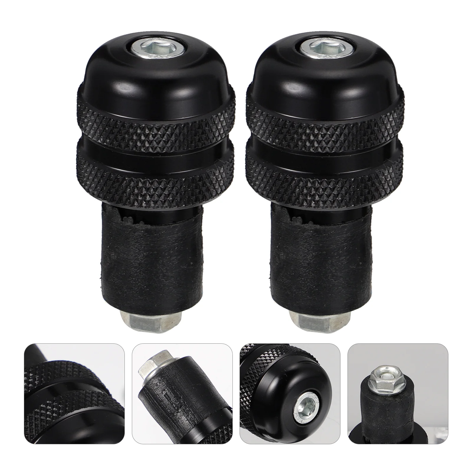 

2pcs Universal Aluminum Alloy Motorbike Refit Accessory Handlebar Refit Plug