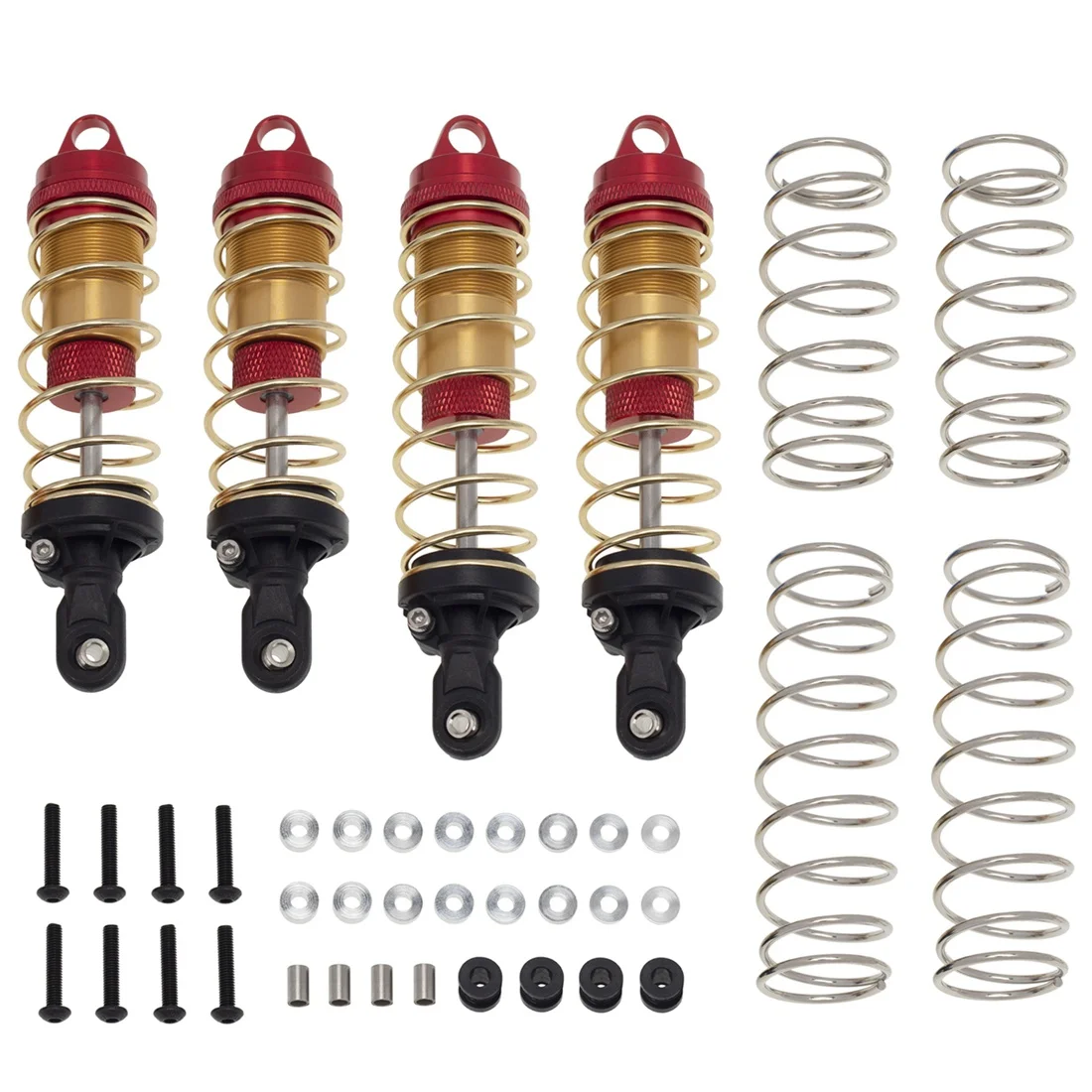 

4Pcs Metal Front and Rear Shock Absorber Damper for Arrma 1/10 SENTON Granite Typhon Big Rock RC Car Upgrade Parts,1