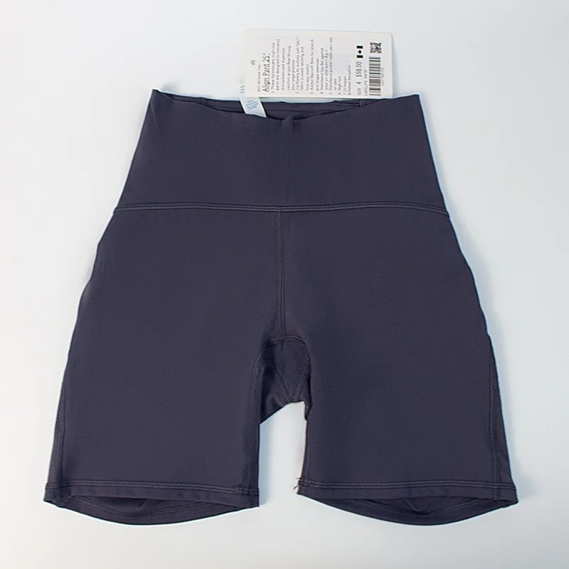 Luluyoga Solid Tight Shorts Fitness Running High Waist Push Up Sport Gym Biker Shorts Breathable Stretchy Workout Slim Sportwear