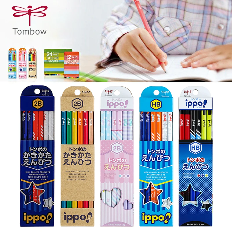 

12pcs/box TOMBOW IPPO Pencil Set GB-KNN03 Drawing Sketches HB/2B Hexagonal Pen Design Student Writing Pencils School Supplies