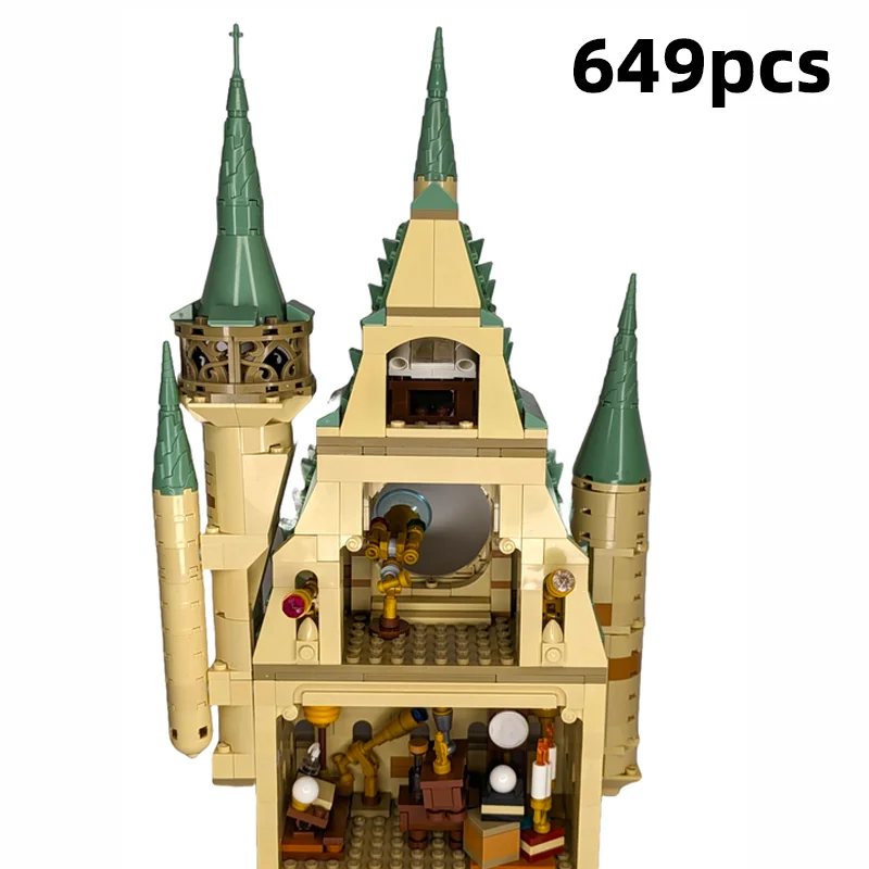 Фото Конструктор MOC: Классический британский пансионат, расширение, готический замок, величественная лестница, стадион, диорама, декор для рабочего стола для взрослых №4