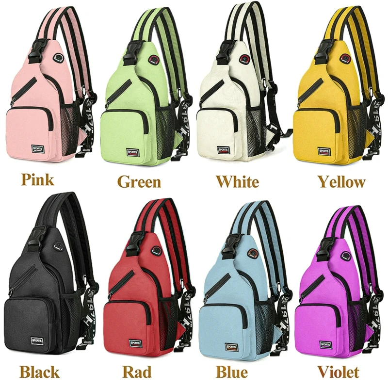 Women Outdoor Backpack Fashion Chest Bag Travel Waterproof Backpacks Solid Color Handbag For Girls Canvas Shoulder Bag